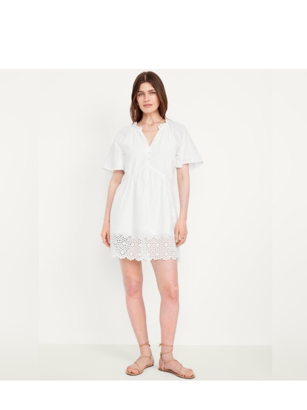 Old Navy White Eyelet Mini Dress